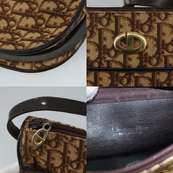 DIOR Trotter Canvas Shoulder Bag Brown - Picture 11 of 13
